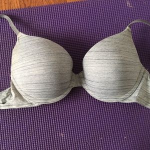 PINK Wear Everywhere Push-Up Bra in Heather Grey